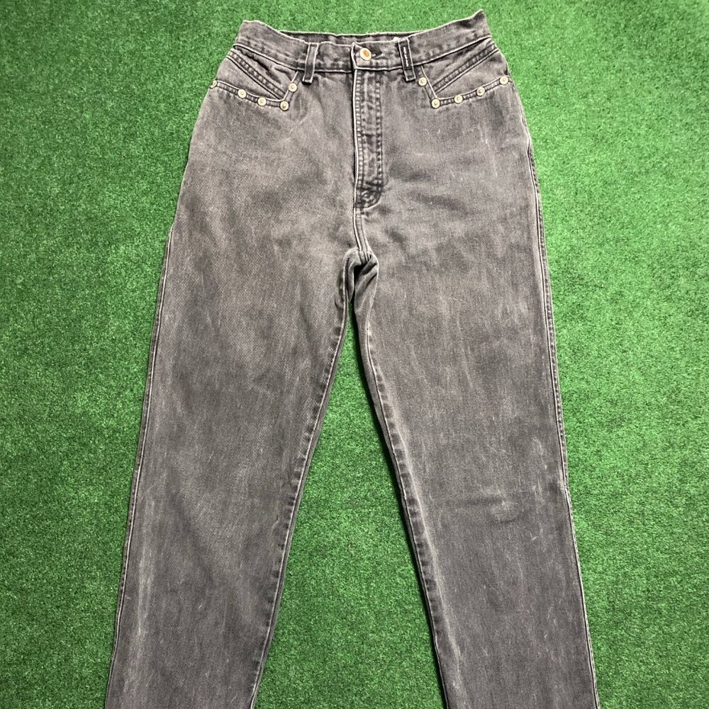Women’s Rockies Jeanswear High-Rise Floral Rivet Jeans Black Light-Wash 30